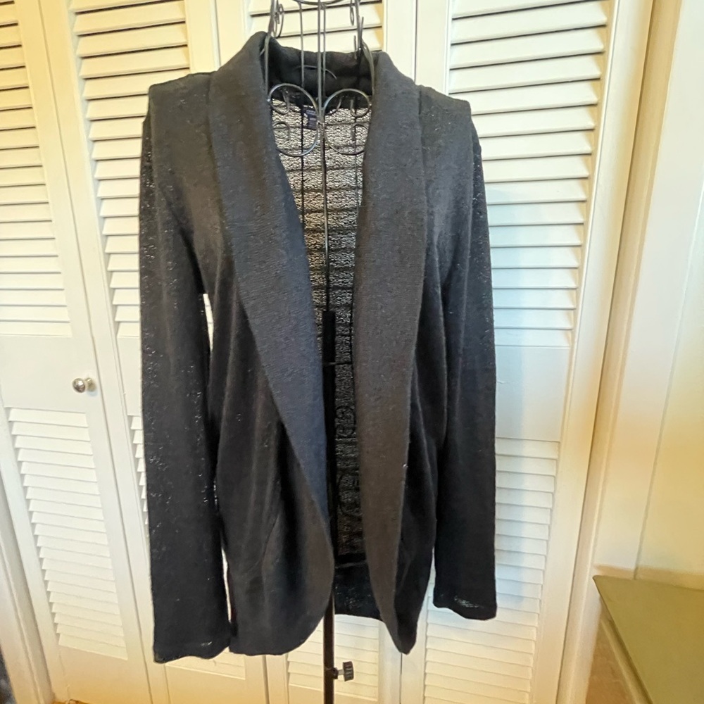 Aeropostale Ladies/Girls Black Witchy Winter Cozy Church Office Siren Cardigan